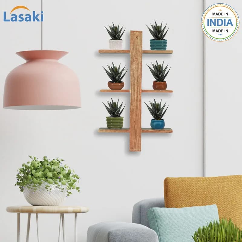 Three-tier hanging stand from the Lasaki wood products range